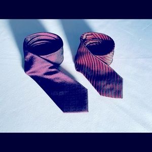 Men,s ties.  Karako brand and J. Ferrar brand.  2 ties in the lot.